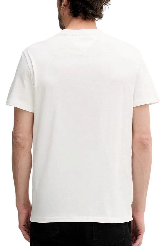 TOMMY JEANS SLIM LINEAR CHEST TEET-SHIRT ΜΠΛΟΥΖΑ ΑΝΔΡΙΚΗ OFF WHITE