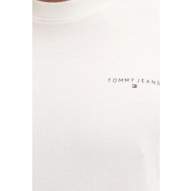 TOMMY JEANS SLIM LINEAR CHEST TEET-SHIRT ΜΠΛΟΥΖΑ ΑΝΔΡΙΚΗ OFF WHITE