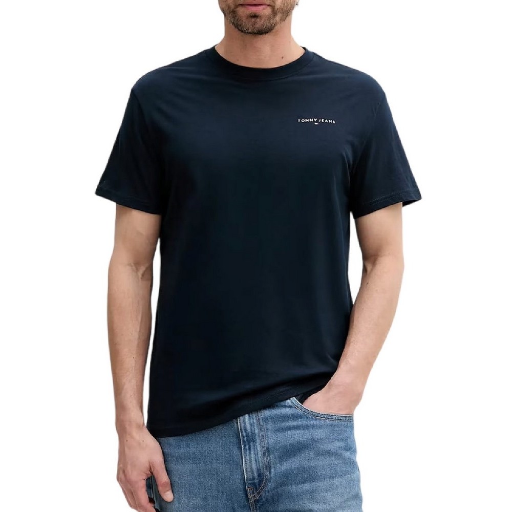 TOMMY JEANS SLIM LINEAR CHEST TEET-SHIRT ΜΠΛΟΥΖΑ ΑΝΔΡΙΚΗ NAVY