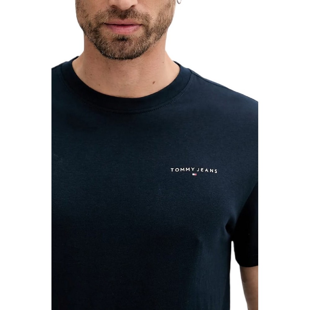 TOMMY JEANS SLIM LINEAR CHEST TEET-SHIRT ΜΠΛΟΥΖΑ ΑΝΔΡΙΚΗ NAVY
