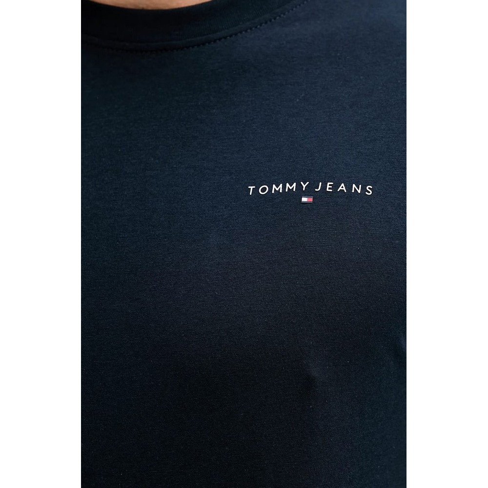 TOMMY JEANS SLIM LINEAR CHEST TEET-SHIRT ΜΠΛΟΥΖΑ ΑΝΔΡΙΚΗ NAVY