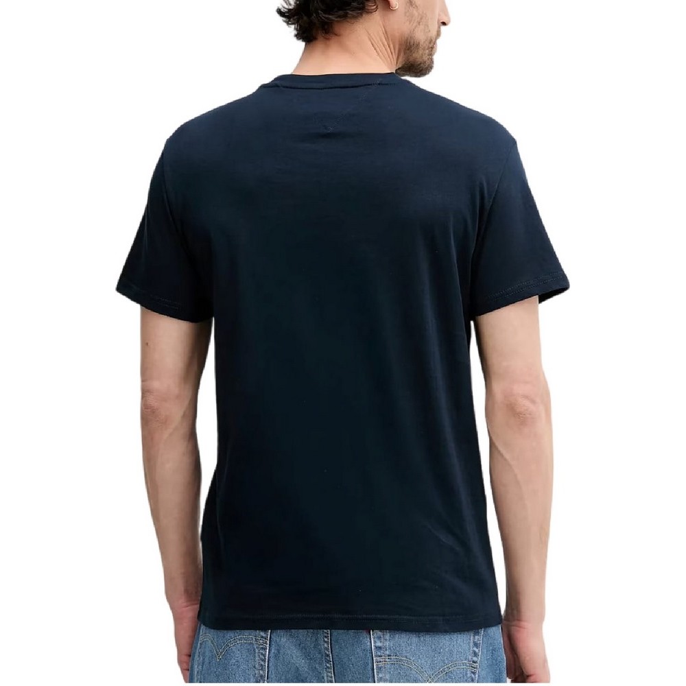 TOMMY JEANS SLIM LINEAR CHEST TEET-SHIRT ΜΠΛΟΥΖΑ ΑΝΔΡΙΚΗ NAVY