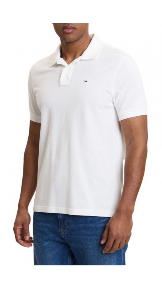 TOMMY JEANS REG ESS POLO EXT T-SHIRT ΜΠΛΟΥΖΑ ΑΝΔΡΙΚΗ ECRU