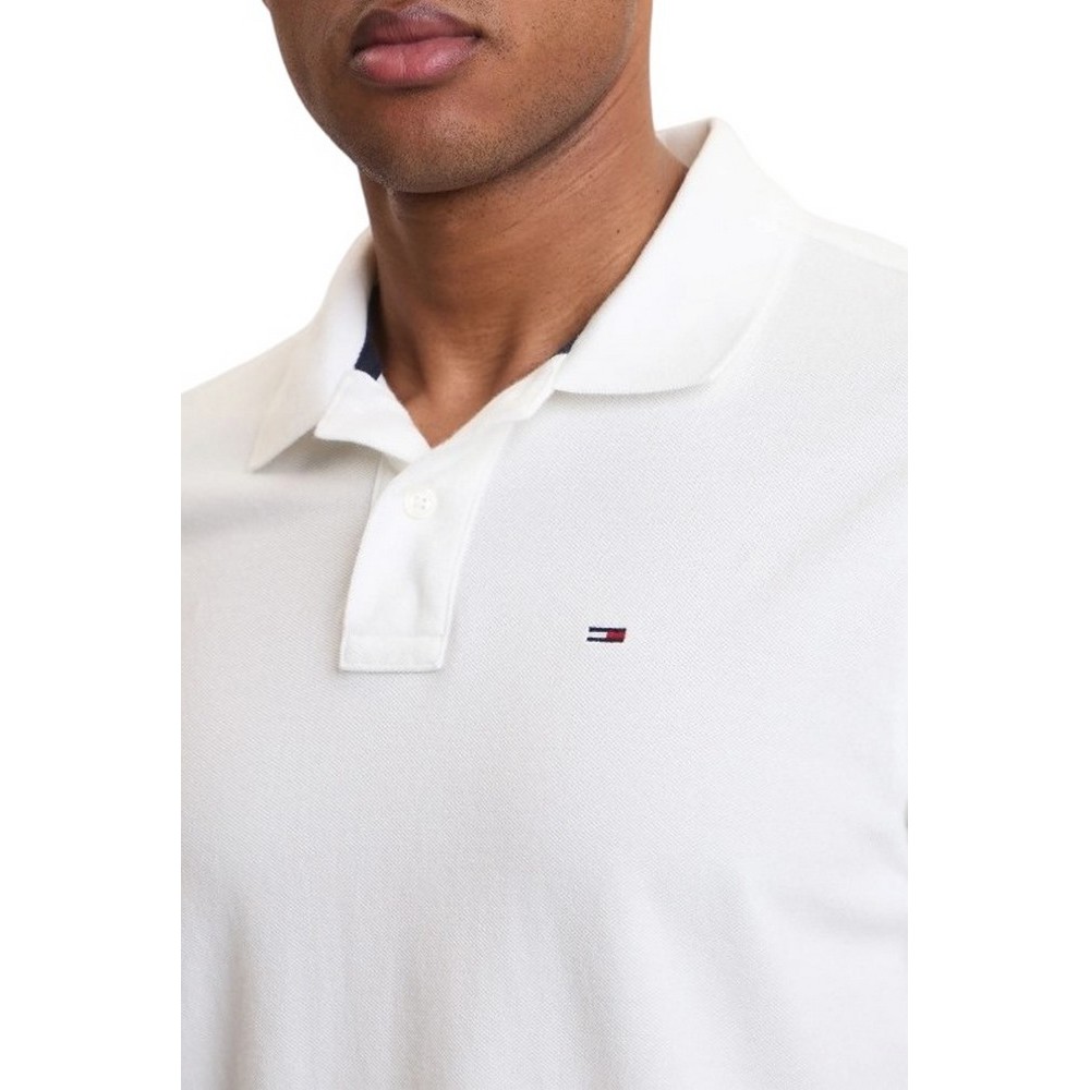 TOMMY JEANS REG ESS POLO EXT T-SHIRT ΜΠΛΟΥΖΑ ΑΝΔΡΙΚΗ ECRU
