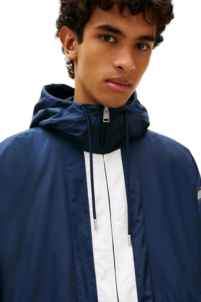 TOMMY JEANS CHICAGO FLAG WINDBREAKER EXT ΜΠΟΥΦΑΝ ΑΝΔΡΙΚΟ NAVY