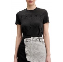 TOMMY JEANS  REG SH TONAL FLAG TEE T-SHIRT ΜΠΛΟΥΖΑ ΓΥΝΑΙΚΕΙΑ BLACK