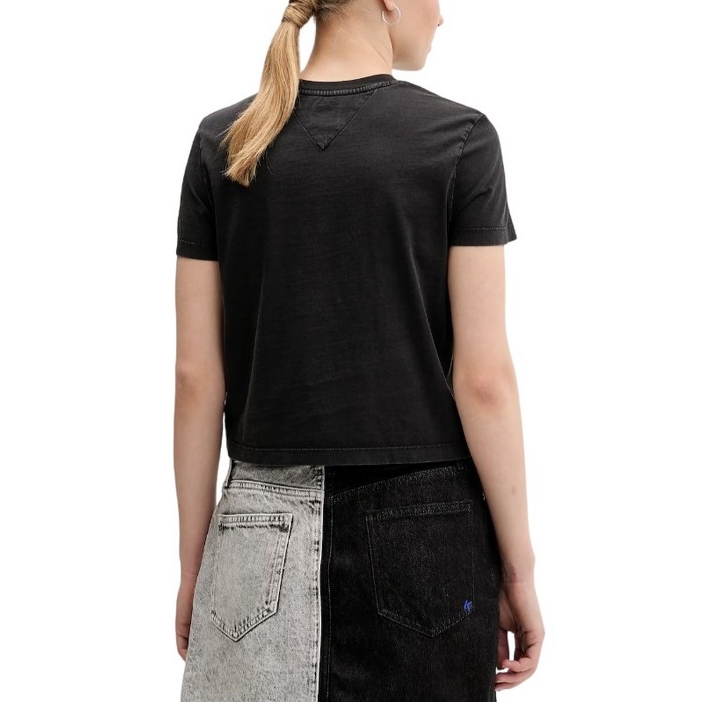 TOMMY JEANS  REG SH TONAL FLAG TEE T-SHIRT ΜΠΛΟΥΖΑ ΓΥΝΑΙΚΕΙΑ BLACK