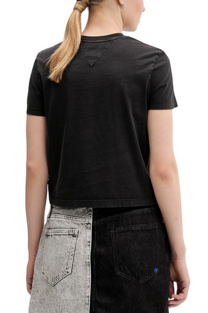 TOMMY JEANS  REG SH TONAL FLAG TEE T-SHIRT ΜΠΛΟΥΖΑ ΓΥΝΑΙΚΕΙΑ BLACK