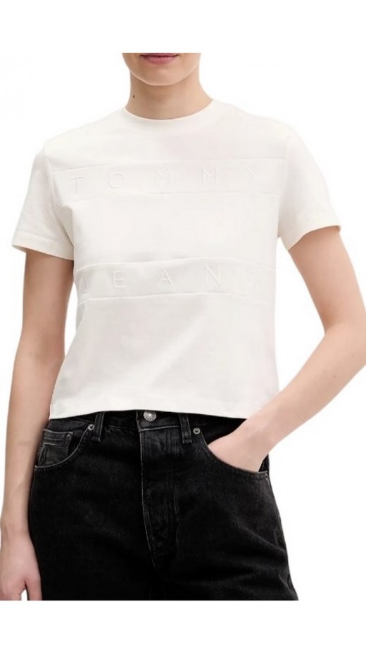 TOMMY JEANS  REG SH TONAL FLAG TEE T-SHIRT ΜΠΛΟΥΖΑ ΓΥΝΑΙΚΕΙΑ OFF WHITE