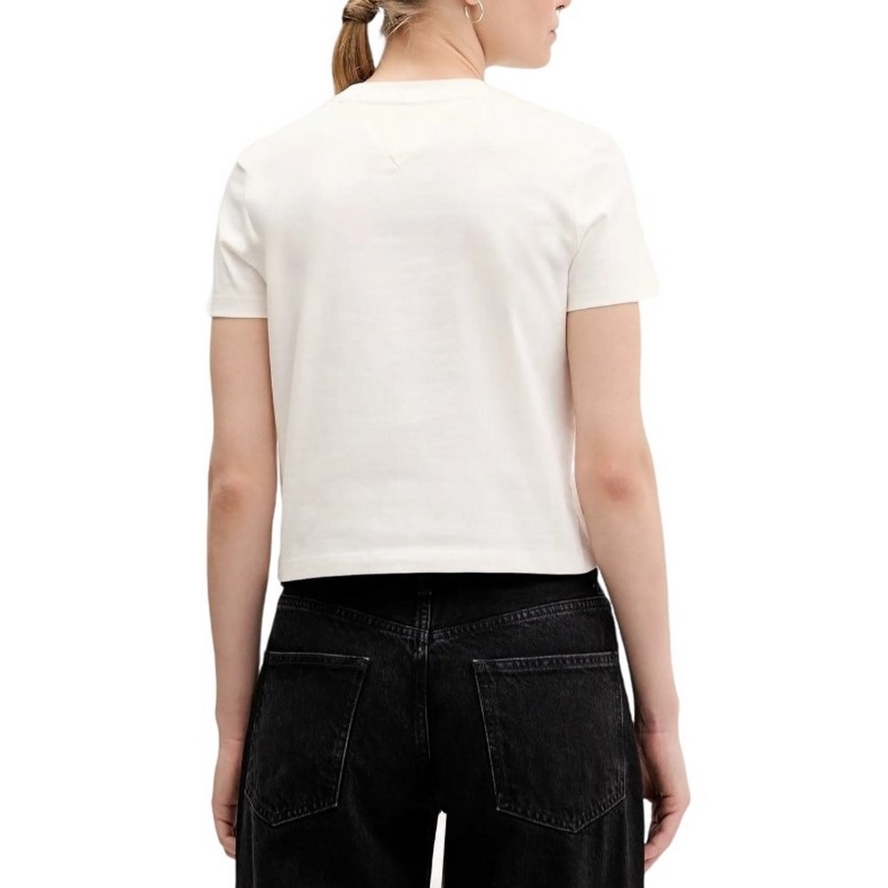 TOMMY JEANS  REG SH TONAL FLAG TEE T-SHIRT ΜΠΛΟΥΖΑ ΓΥΝΑΙΚΕΙΑ OFF WHITE