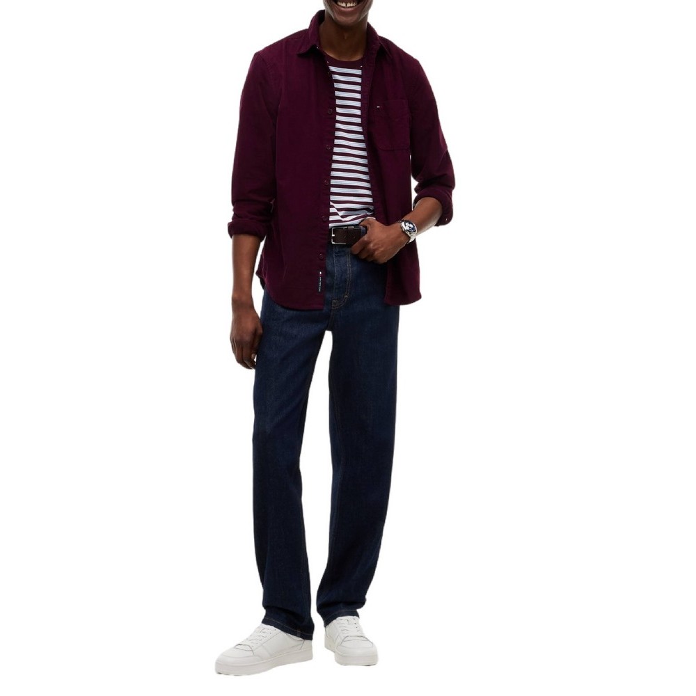 TOMMY JEANS REG BABY CORDUROY SHIRT EXT ΠΟΥΚΑΜΙΣΟ ΑΝΔΡΙΚΟ BERRY