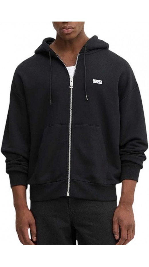 HUGO BOSS JERSEY SWEATSHIRT NARDIMEZ ΖΑΚΕΤΑ ΦΟΥΤΕΡ ΑΝΔΡΙΚΗ BLACK