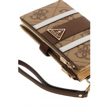 GUESS LAUREL II SLG DBL ZIP ORGNZR ΠΟΡΤΟΦΟΛΙ ΓΥΝΑΙΚΕΙΟ LATTE