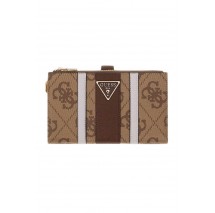 GUESS LAUREL II SLG DBL ZIP ORGNZR ΠΟΡΤΟΦΟΛΙ ΓΥΝΑΙΚΕΙΟ LATTE