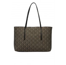 CALVIN KLEIN EMBLEM AOP JACQUARD TOTE POUCH ΤΣΑΝΤΑ ΓΥΝΑΙΚΕΙΑ BLACK/BROWN