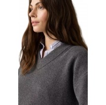 LEVIS SUPER SOFT VNECK SWEATER MILANO STITCH ΜΠΛΟΥΖΑ ΠΛΕΚΤΗ ΓΥΝΑΙΚΕΙΑ GREY