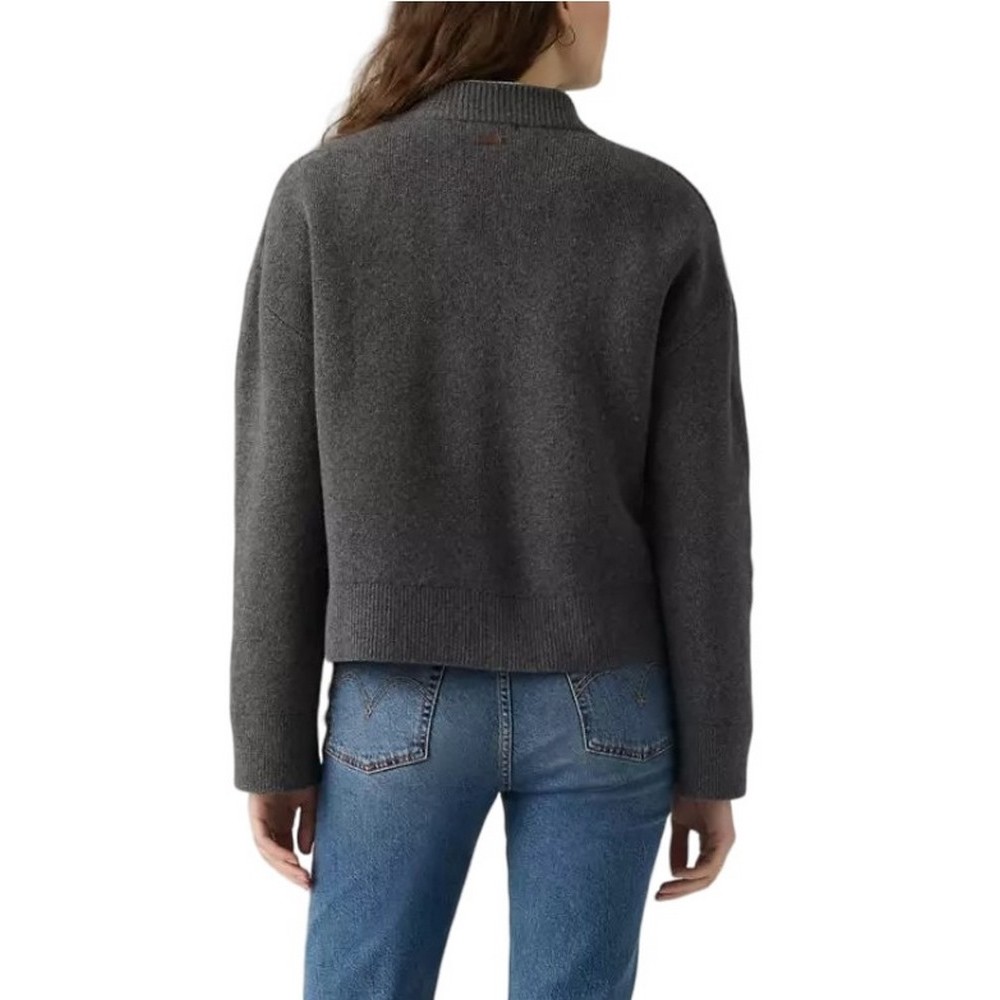 LEVIS SUPER SOFT VNECK SWEATER MILANO STITCH ΜΠΛΟΥΖΑ ΠΛΕΚΤΗ ΓΥΝΑΙΚΕΙΑ GREY