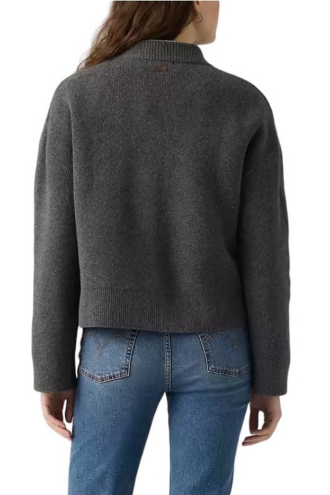LEVIS SUPER SOFT VNECK SWEATER MILANO STITCH ΜΠΛΟΥΖΑ ΠΛΕΚΤΗ ΓΥΝΑΙΚΕΙΑ GREY