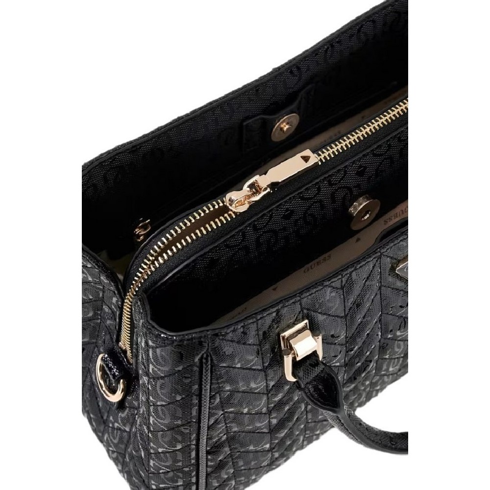 GUESS STACEY GIRLFRIEND SATCHEL ΤΣΑΝΤΑ ΓΥΝΑΙΚΕΙΑ BLACK