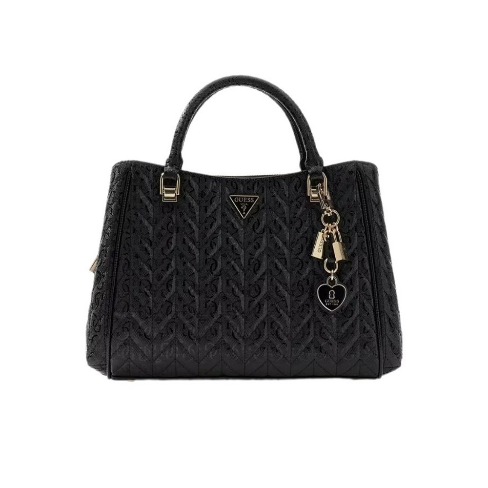 GUESS STACEY GIRLFRIEND SATCHEL ΤΣΑΝΤΑ ΓΥΝΑΙΚΕΙΑ BLACK