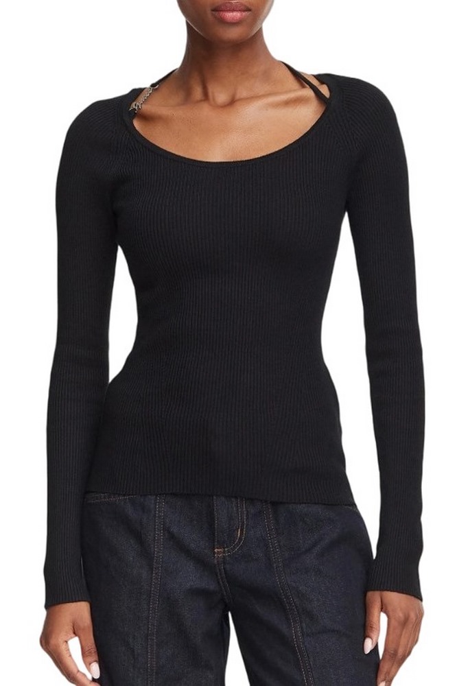 GUESS MEGHAN SWTR ΜΠΛΟΥΖΑ ΜΑΚΡΥΜΑΝΙΚΗ ΓΥΝΑΙΚΕΙΑ BLACK