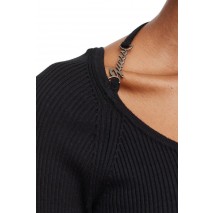 GUESS MEGHAN SWTR ΜΠΛΟΥΖΑ ΜΑΚΡΥΜΑΝΙΚΗ ΓΥΝΑΙΚΕΙΑ BLACK