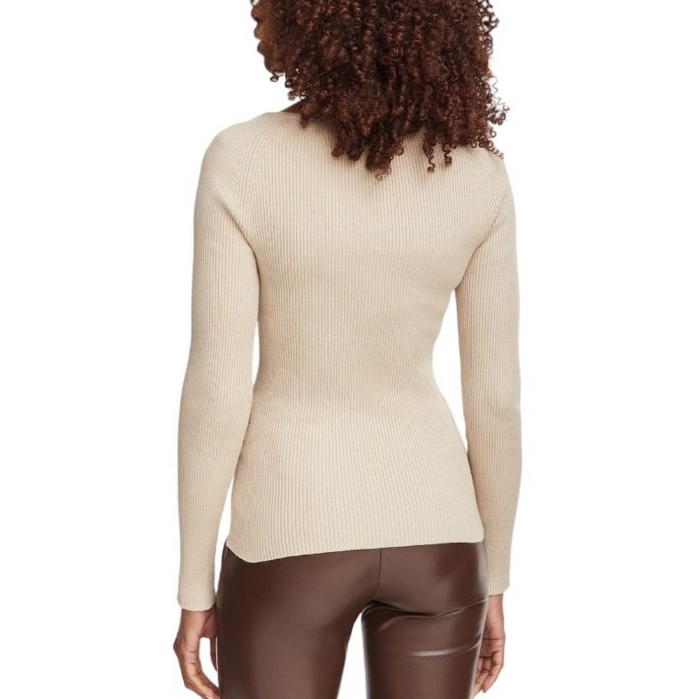GUESS MEGHAN SWTR ΜΠΛΟΥΖΑ ΜΑΚΡΥΜΑΝΙΚΗ ΓΥΝΑΙΚΕΙΑ BEIGE
