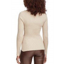 GUESS MEGHAN SWTR ΜΠΛΟΥΖΑ ΜΑΚΡΥΜΑΝΙΚΗ ΓΥΝΑΙΚΕΙΑ BEIGE