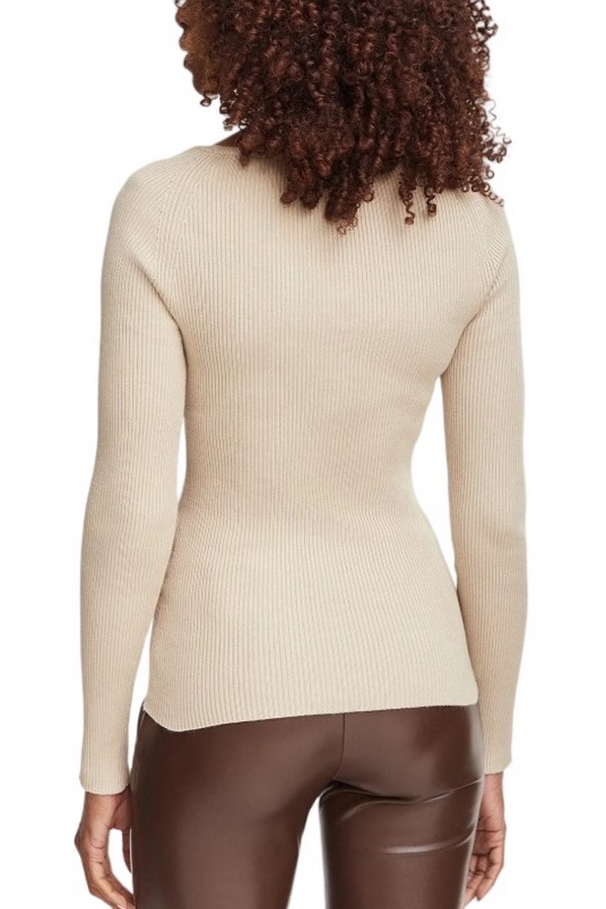 GUESS MEGHAN SWTR ΜΠΛΟΥΖΑ ΜΑΚΡΥΜΑΝΙΚΗ ΓΥΝΑΙΚΕΙΑ BEIGE