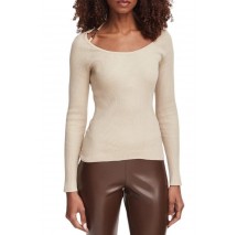 GUESS MEGHAN SWTR ΜΠΛΟΥΖΑ ΜΑΚΡΥΜΑΝΙΚΗ ΓΥΝΑΙΚΕΙΑ BEIGE