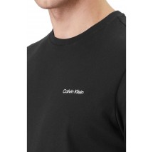 CALVIN KLEIN MICRO LOGO CREWNECK T-SHIRT ΜΠΛΟΥΖΑ ΑΝΔΡΙΚΗ BLACK