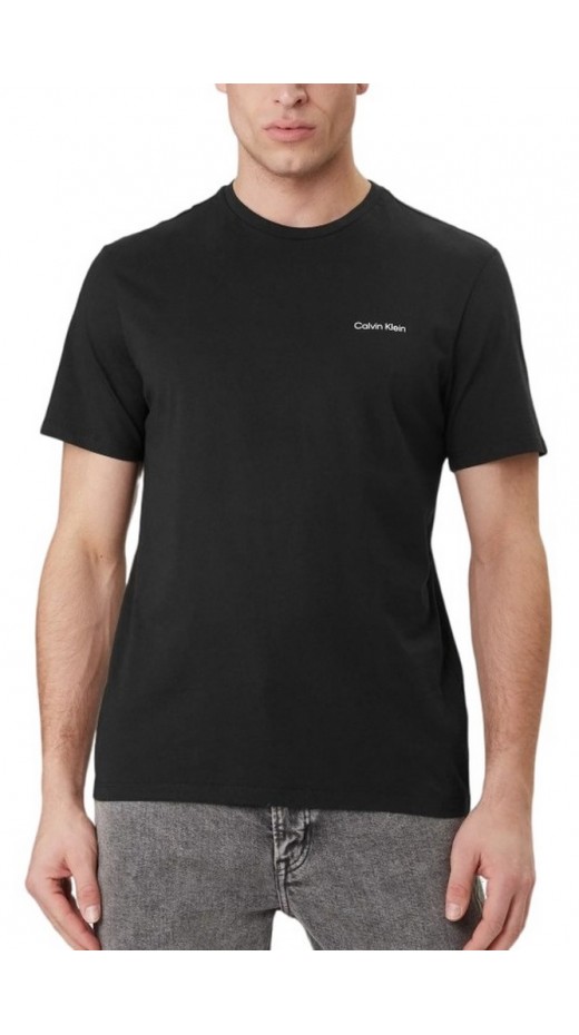 CALVIN KLEIN MICRO LOGO CREWNECK T-SHIRT ΜΠΛΟΥΖΑ ΑΝΔΡΙΚΗ BLACK