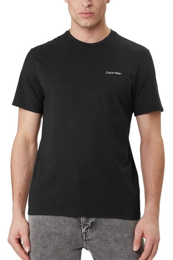 CALVIN KLEIN MICRO LOGO CREWNECK T-SHIRT ΜΠΛΟΥΖΑ ΑΝΔΡΙΚΗ BLACK