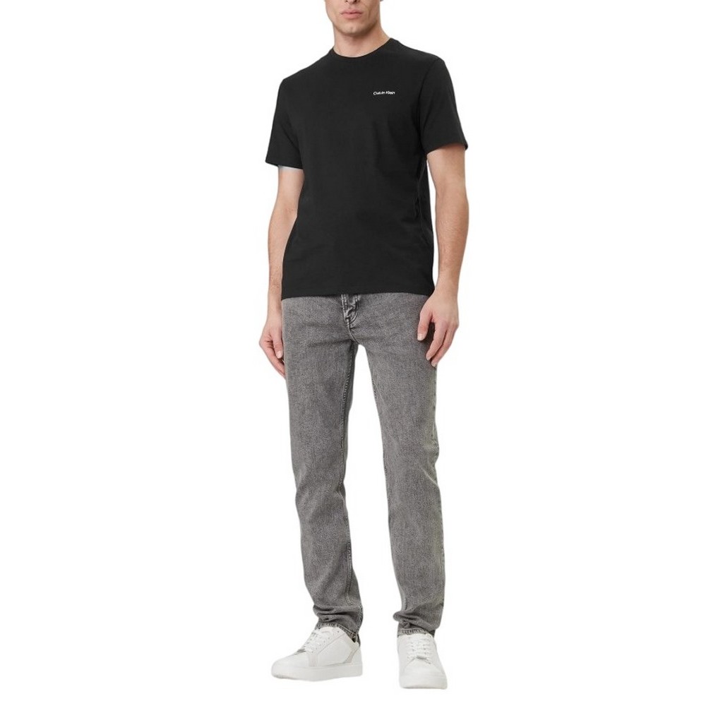 CALVIN KLEIN MICRO LOGO CREWNECK T-SHIRT ΜΠΛΟΥΖΑ ΑΝΔΡΙΚΗ BLACK