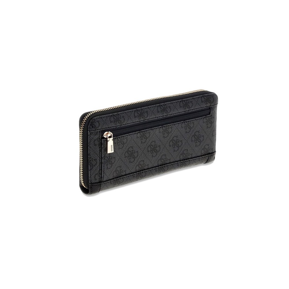 GUESS LINDSEY SLG LARGE ZIP AROUND ΠΟΡΤΟΦΟΛΙ ΓΥΝΑΙΚΕΙΟ DARK GREY