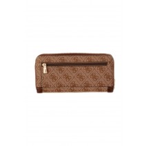 GUESS LINDSEY SLG LARGE ZIP AROUND ΠΟΡΤΟΦΟΛΙ ΓΥΝΑΙΚΕΙΟ LATTE