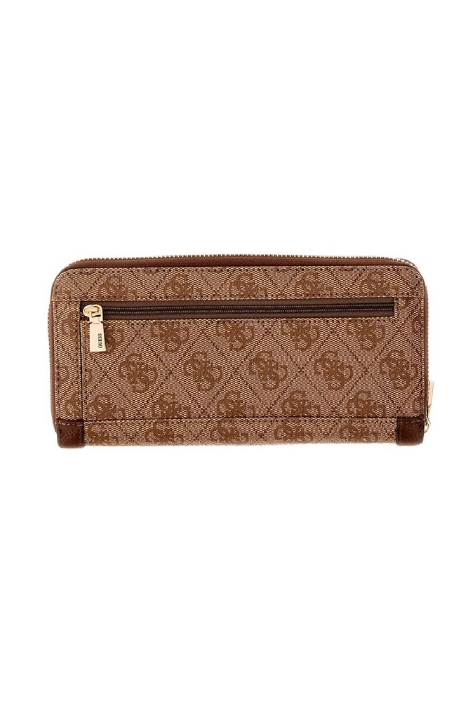 GUESS LINDSEY SLG LARGE ZIP AROUND ΠΟΡΤΟΦΟΛΙ ΓΥΝΑΙΚΕΙΟ LATTE