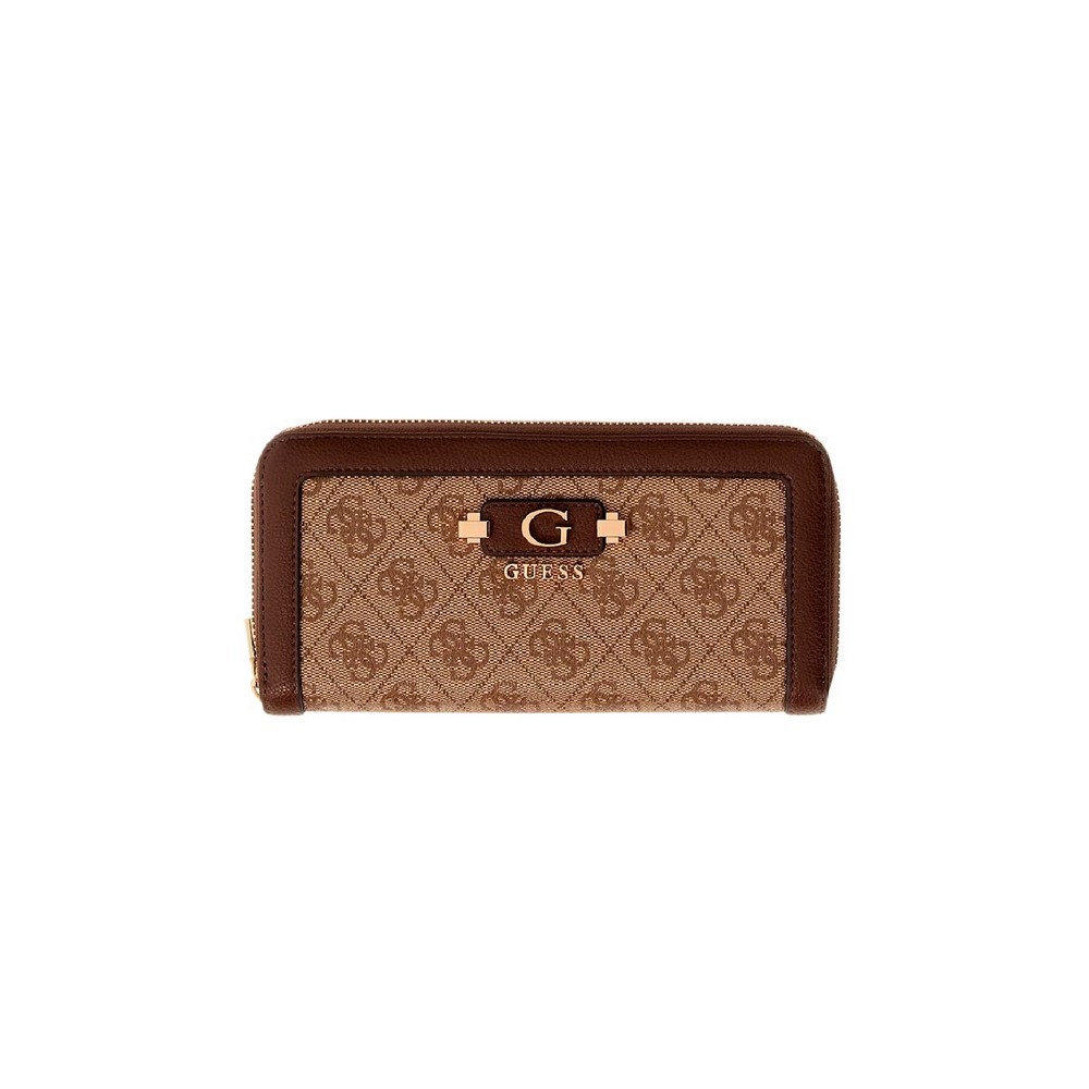 GUESS LINDSEY SLG LARGE ZIP AROUND ΠΟΡΤΟΦΟΛΙ ΓΥΝΑΙΚΕΙΟ LATTE