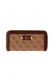 GUESS LINDSEY SLG LARGE ZIP AROUND ΠΟΡΤΟΦΟΛΙ ΓΥΝΑΙΚΕΙΟ LATTE