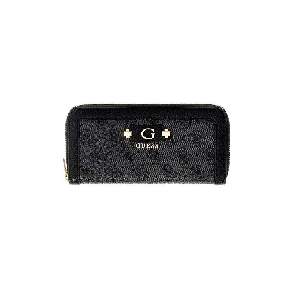 GUESS LINDSEY SLG LARGE ZIP AROUND ΠΟΡΤΟΦΟΛΙ ΓΥΝΑΙΚΕΙΟ DARK GREY
