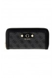 GUESS LINDSEY SLG LARGE ZIP AROUND ΠΟΡΤΟΦΟΛΙ ΓΥΝΑΙΚΕΙΟ DARK GREY