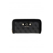 GUESS LINDSEY SLG LARGE ZIP AROUND ΠΟΡΤΟΦΟΛΙ ΓΥΝΑΙΚΕΙΟ DARK GREY