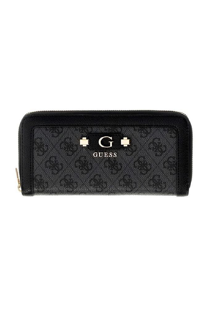 GUESS LINDSEY SLG LARGE ZIP AROUND ΠΟΡΤΟΦΟΛΙ ΓΥΝΑΙΚΕΙΟ DARK GREY