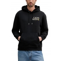 CALVIN KLEIN JEANS TERRY HOODIE ΦΟΥΤΕΡ ΜΠΛΟΥΖΑ ΑΝΔΡΙΚΗ BLACK