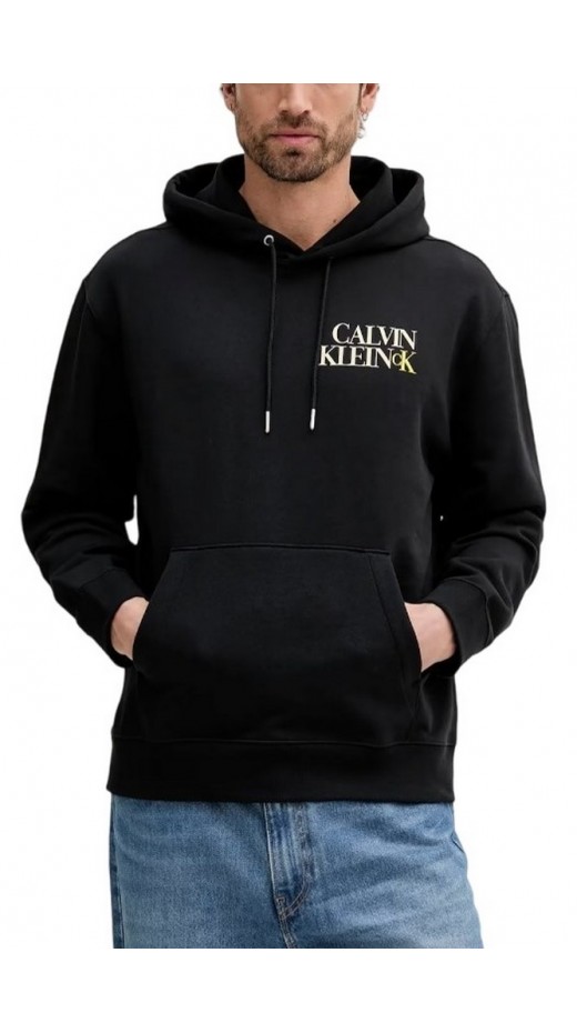 CALVIN KLEIN JEANS TERRY HOODIE ΦΟΥΤΕΡ ΜΠΛΟΥΖΑ ΑΝΔΡΙΚΗ BLACK