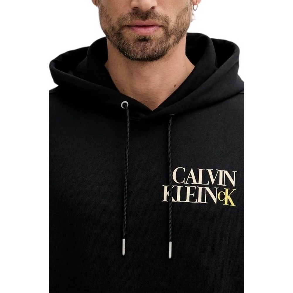 CALVIN KLEIN JEANS TERRY HOODIE ΦΟΥΤΕΡ ΜΠΛΟΥΖΑ ΑΝΔΡΙΚΗ BLACK