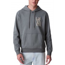 CALVIN KLEIN JEANS TERRY HOODIE ΦΟΥΤΕΡ ΜΠΛΟΥΖΑ ΑΝΔΡΙΚΗ GREY