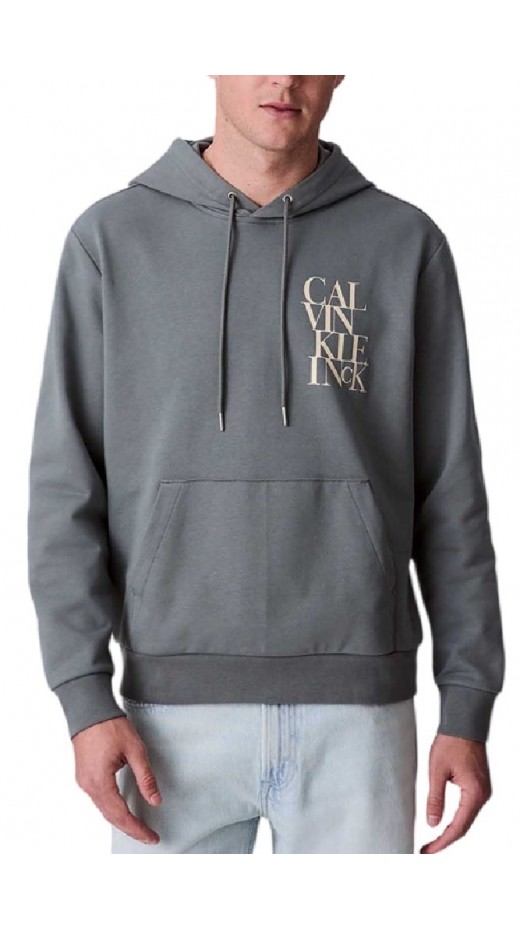 CALVIN KLEIN JEANS LS E 350TRRY CLVN LN ΦΟΥΤΕΡ ΜΠΛΟΥΖΑ ΑΝΔΡΙΚΗ GREY