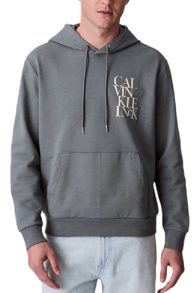 CALVIN KLEIN JEANS LS E 350TRRY CLVN LN ΦΟΥΤΕΡ ΜΠΛΟΥΖΑ ΑΝΔΡΙΚΗ GREY