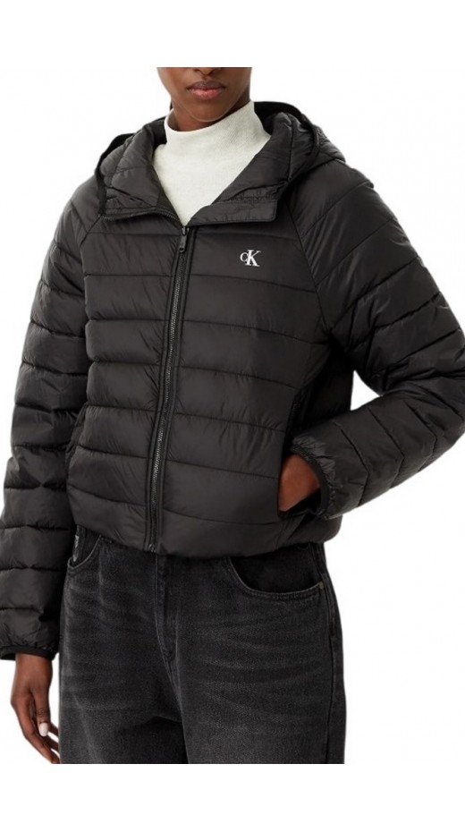 CALVIN KLEIN JEANS SHORT CK PACKABLE PUFFER JACKET ΜΠΟΥΦΑΝ ΓΥΝΑΙΚΕΙΟ BLACK